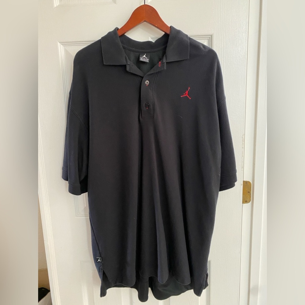 Jordan Black Polo Shirt with Jumpman Logo